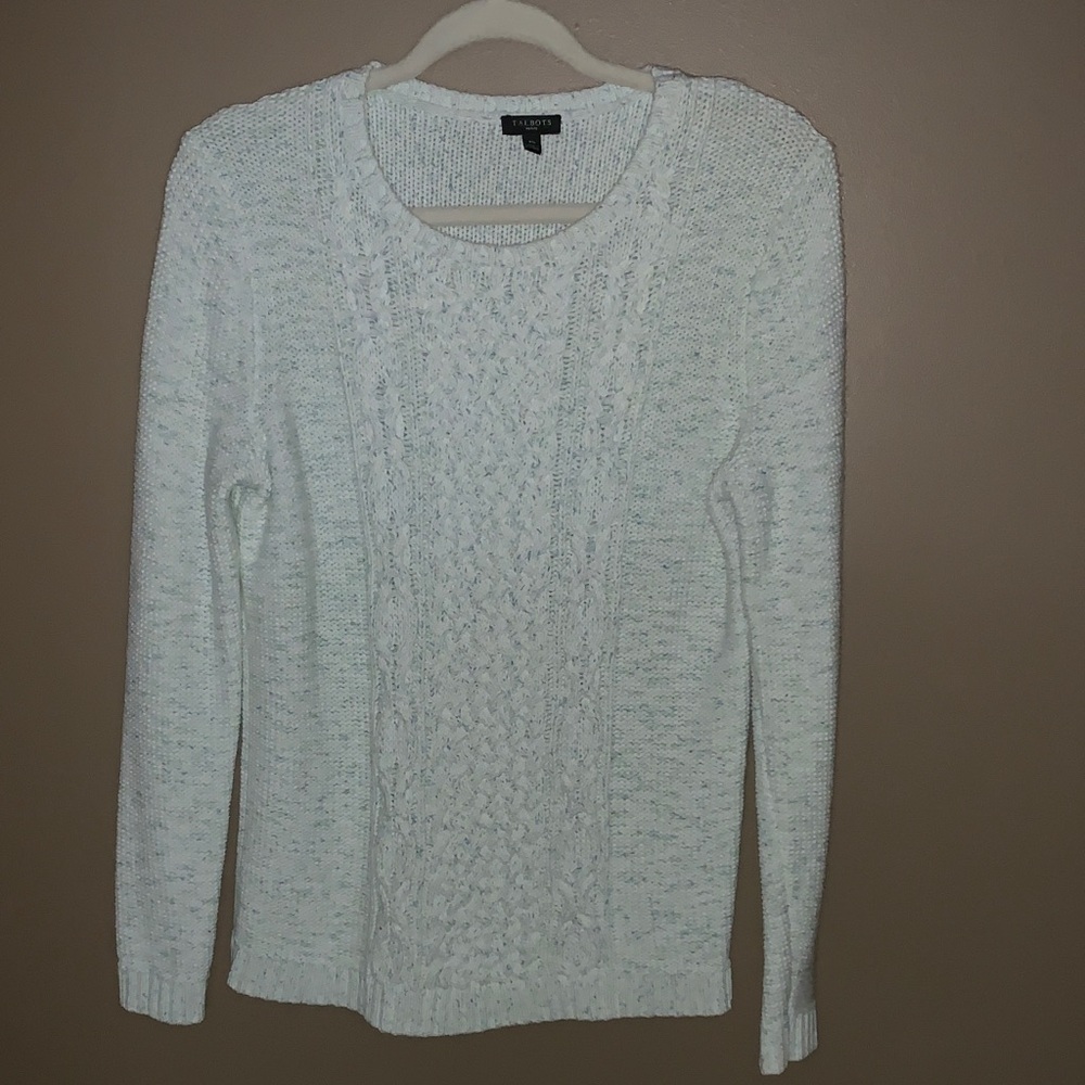 Talbots Ivory Cable Knit Sweater